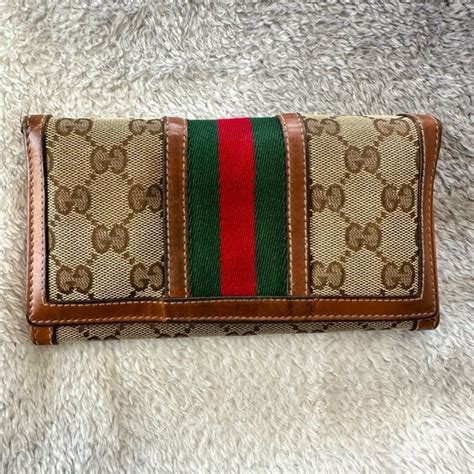 gucci monogram vintage web continental wallet|personalized gucci wallet.